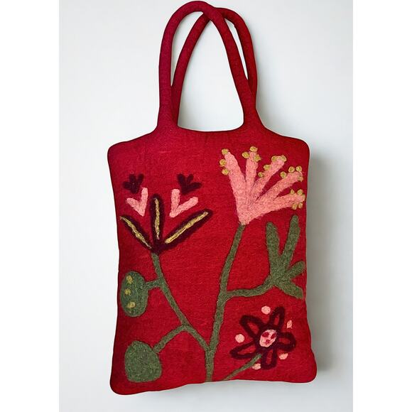 Klippan 100% Wool Felt Tote Bag, 
Handmade , Made in Nepal - Picture 1 of 6